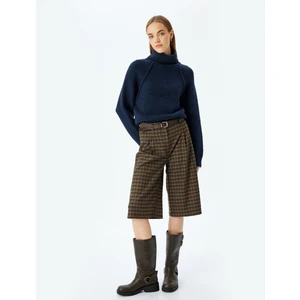 Balıkçı Yaka Dikiş Detaylı Uzun Kollu Triko Kazak