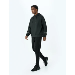 Fermuarlı Cep Detaylı Beli Bağcıklı Straight Fit Jogger Spor Eşofman Altı