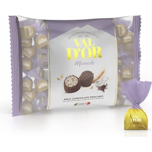 Val D’or Tahıl Patlaklı Sütlü Krema Dolgulu Sütlü Mounds Çikolata 500gr. (1 Lila Poşet)