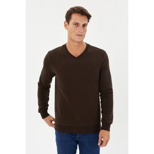 Tony Montana Kadife Selanik Basic V Yaka Sweatshirt- KS-1401