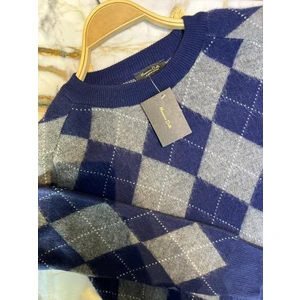 Baklava Desen Pamuklu Kazak