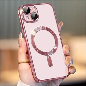 iPhone 13 Kılıf Magsafe Şarj Özellikli Kamera ve Lens Korumalı Esnek Silikon Dempre Case