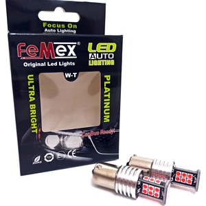 P21W Non-Direction 1156 Tek Duy 3030 Chip 24SMD Kırmızı LED Ampul