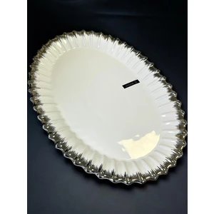 Roy King Line Silver Oval Sunum Tabak 39*27