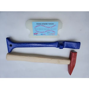 İnan Yapı Laminant Parke Profosyonel Usta Seti Mini Polyamid Döşeme Takozu, Çektirme Demiri 3CM*32CM ve 500GR Çekiç