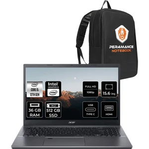 Aspire 5 Intel Core I5 12450H 36GB 512GB SSD 15.6'' Fhd Fdos Taşınabilir Bilgisayar & Per4 Çanta NXKN4EY003P332