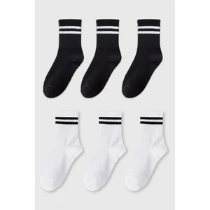 Black Deer 6 Çift Çizgili Tenis Çorabı Erkek ,kadın Unisex Çizgili Tenis Çorabı