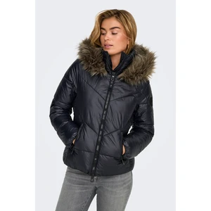 ONLFEVER SHORT PUFFER Siyah Kadın Mont