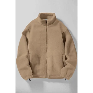 Ghassy Co. Erkek Alaska Regular Peluş Sherpa Kışlık  Tam Fermuarlı Polar Sweatshirt