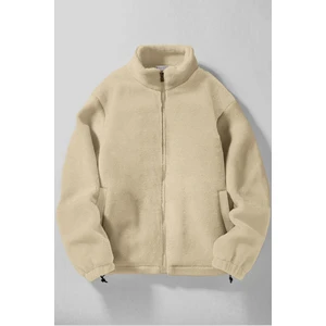 Ghassy Co. Erkek Alaska Regular Peluş Sherpa Kışlık  Tam Fermuarlı Polar Sweatshirt
