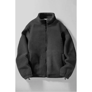 Ghassy Co. Erkek Alaska Regular Peluş Sherpa Kışlık  Tam Fermuarlı Polar Sweatshirt