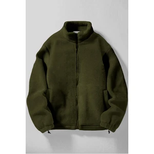 Ghassy Co. Erkek Alaska Regular Peluş Sherpa Kışlık  Tam Fermuarlı Polar Sweatshirt