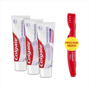 Hassasiyete Anında Çözüm Onarım ve Diş Eti Bakımı Diş Macunu 75 ml x3 Adet + Fırça Kabı Hediye