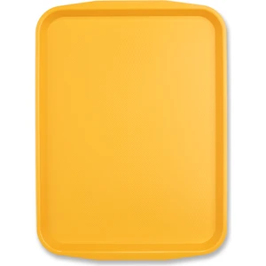 27X36 Plastik Fast Food Servis Tepsisi - Sarı - 10 Adet