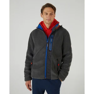 M Outdoor Fleece Full Zip Sherpa Erkek Gri Sweatshirt S242039-035