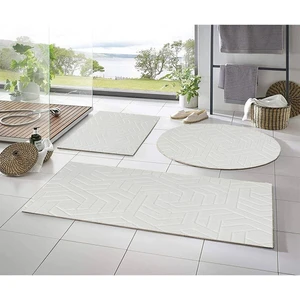 Lüx Armoni Embos 3'lü Banyo Halısı Klozet Takımı  -- 50X90--50X60--50X50(YUVARLAK)