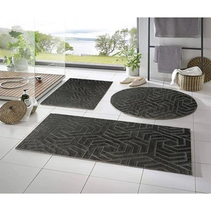 Lüx Armoni Embos 3'lü Banyo Halısı Klozet Takımı  -- 50X90--50X60--50X50(YUVARLAK)