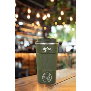 kişiye  ısim baskılı 500 ml çift katmanlı 304 paslanmaz çelik termos mug