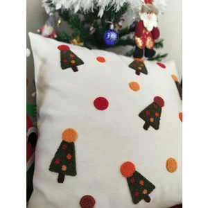 MELINA Home Deco Yılbaşına Özel Tasarlanmış Punch Işlemeli Kırlentler, Rengarenk, Merry Christmas, Zarif ve Şık Yılbaşı Dekoru (43 x 43  cm ),  Konforlu ve Dayanıklı Kumaş, Ev ve Ofis Için Ideal Hediye
