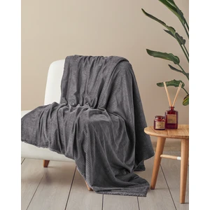 English Home Corduroy Sherpa Kadife Tv Battaniye 120X160 cm Gri