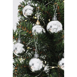 Patladı Gitti Yılbaşı Ağaç Süsü 4 cm Gümüş Top  6lı