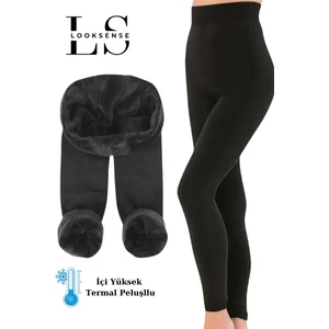 Looksense Kadın Içi Yüksek Termal Polarlı Peluş Kürklü Tayt 1002