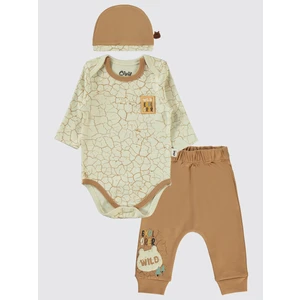 Civil Baby Erkek Bebek 3'lü Takım 6-18 Ay  Kahve