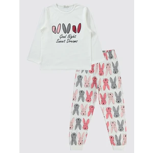 Civil Girls Kız Çocuk Pijama Takımı 10-13 Yaş Ekru