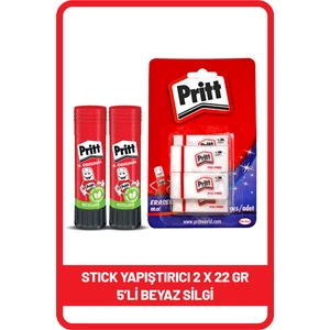 Stick 22 gr Shrink x 2 Adet + Pritt Beyaz Silgi 5'li Blister