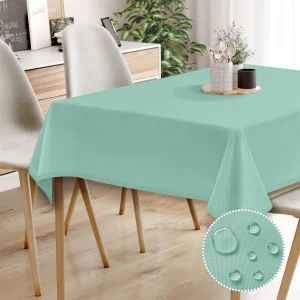 Canvas Sıvı Geçirmez Leke Tutmaz Mint Masa Örtüsü