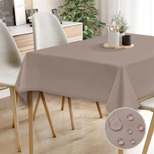 Canvas Sıvı Geçirmez Leke Tutmaz Açık Mürdüm Masa Örtüsü