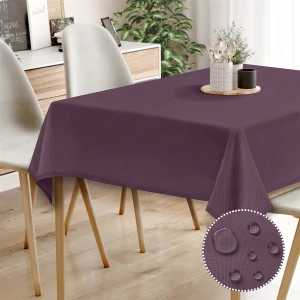 Canvas Sıvı Geçirmez Leke Tutmaz Mor Masa Örtüsü