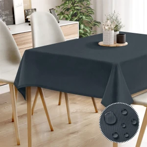 Canvas Sıvı Geçirmez Leke Tutmaz Lacivert Masa Örtüsü