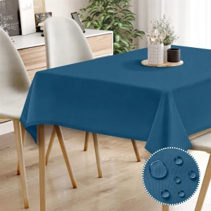 Canvas Sıvı Geçirmez Leke Tutmaz Saks Masa Örtüsü