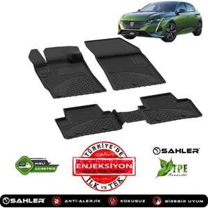 Peugeot 308 2022-2025 Uyumlu 4.5D Premium Havuzlu Oto Paspas -  Peugeot 308
