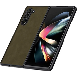 Samsung Galaxy Z Fold 6 Için Deri Desenli Plastik Koruma Kılıf