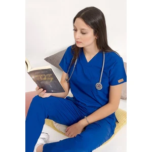 BRL Üniforma Gece Mavisi Likralı Doktor ve Hemşire Forması Unisex Cerrahi Takım | Brl Scruble