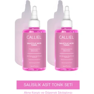 Cilt Bakım Tonik Seti - Sivilce ve Siyah Nokta Önleyici, Salisilik ve Glikolik Asit İçeren 2'li Set