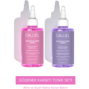 Tonik Seti - Salisilik ve Glikolik Asit ile Tüm Cilt Tipleri için Arındırıcı ve Sebum Dengeleyici, 200 ml