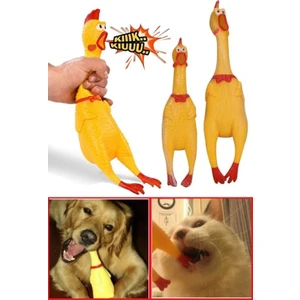 Deco Elit Köpek ve Kediler Için Sesli Öten Horoz Oyuncak 38 cm