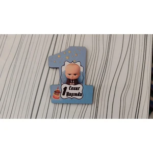 1 Yaş Ahşap Mdf Magnet – Kişiye Özel Doğum Günü Hatırası 7 Cm Fotoğraflı Magnet 25 Adet