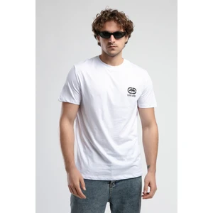 Ecko Unltd. ECKO UNLTD Corınth Beyaz Bisiklet Yaka Baskılı Standard Fit Erkek Tshirt