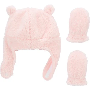 Kız Bebek Bere Eldiven Set 2'li Paket