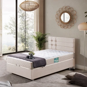 Viyana Tek Kişilik Baza Başlık Comfort Yatak Seti - Krem