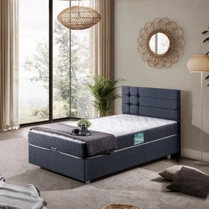 Viyana Tek Kişilik Baza Başlık Comfort Yatak Seti - Lacivert