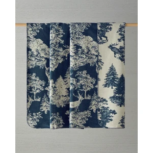 English Home Forest Toile Pamuklu King Size Battaniye 220X240 cm Lacivert