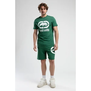ECKO UNLTD Trınıty Yeşil Örme Şort Nakışlı Standard Fit Erkek Örme Şort