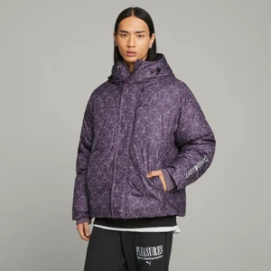 x Pleasures Puffer Jacket Purple Ch Kadın Mor Ceket 62087574