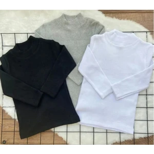 Unisex Çocuk 3ADET Gri Siyah Beyaz Fitilli Yumuşacık Yarım Balıkçı Bady Badi