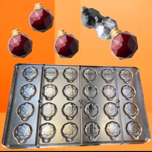 Polikarbon Kristal Yılbaşı Topu Çikolata Kalıbı 6.gr | CM-3908